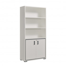 Armoire de bureau combinée contemporaine blanche Altesse