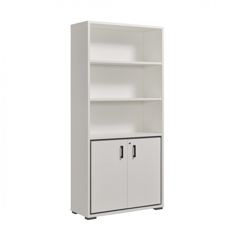 Armoire de bureau combinée contemporaine blanche Altesse