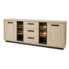 Buffet/bahut contemporain 240 cm chêne clair Tiffanie