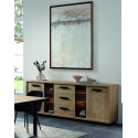 Buffet/bahut contemporain 240 cm chêne clair Tiffanie