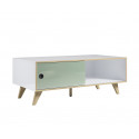 Table basse scandinave blanc/vert Hermine