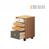 Caisson de bureau style nature en pin massif Maestro