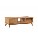 Table basse scandinave en pin massif laqué miel Napoli