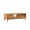 Table basse scandinave en pin massif laqué miel Napoli