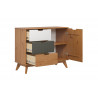 Buffet/bahut scandinave 96 cm en pin massif laqué miel Napoli