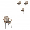 Fauteuil de restaurant pour extérieur (lot de 4) empilable Céline