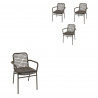 Fauteuil de restaurant pour extérieur (lot de 4) empilable Céline