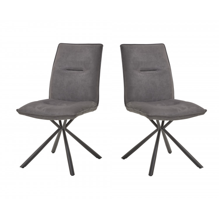 Chaise de salle à manger moderne en tissu (lot de 2) Carnac