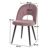 Chaise de salle à manger style scandinave en velour (lot de 2) Alrik