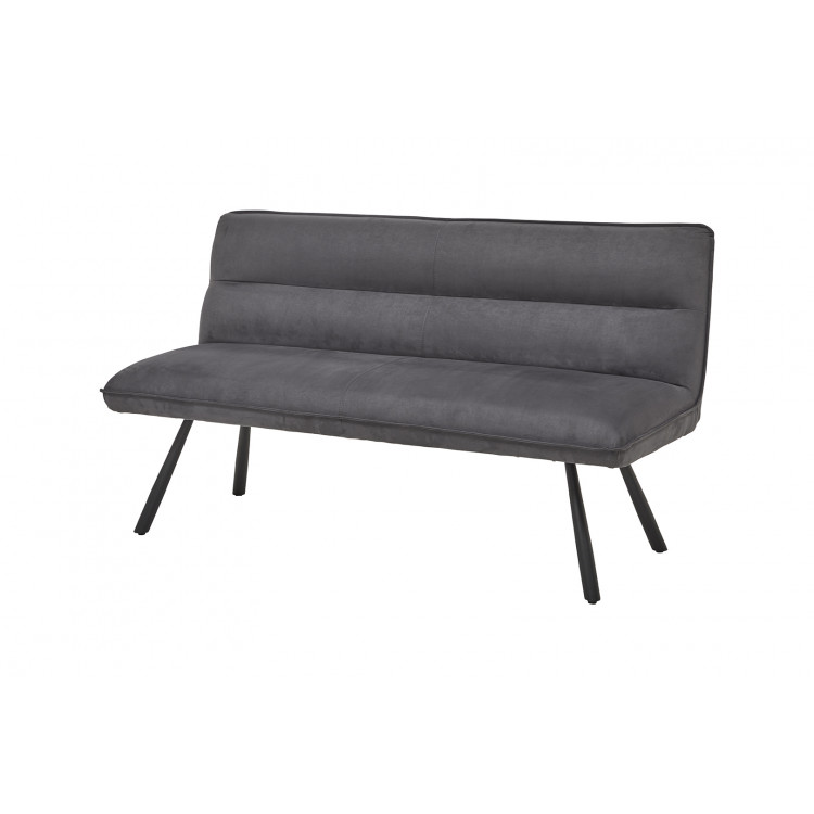 Banquette moderne en tissu gris Michigan