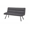 Banquette moderne en tissu gris Michigan