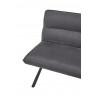Banquette moderne en tissu gris Michigan