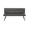 Banquette moderne en tissu gris Michigan I