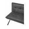 Banquette moderne en tissu gris Michigan I