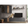 Ensemble TV contemporain gris/chêne clair Cadix