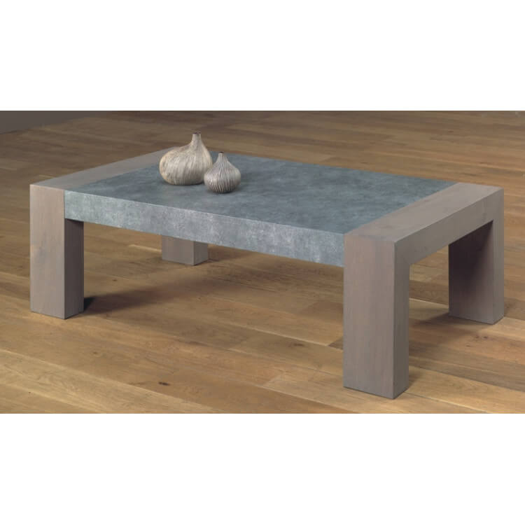 Table basse rectangulaire contemporaine coloris Dark Grey Vincente