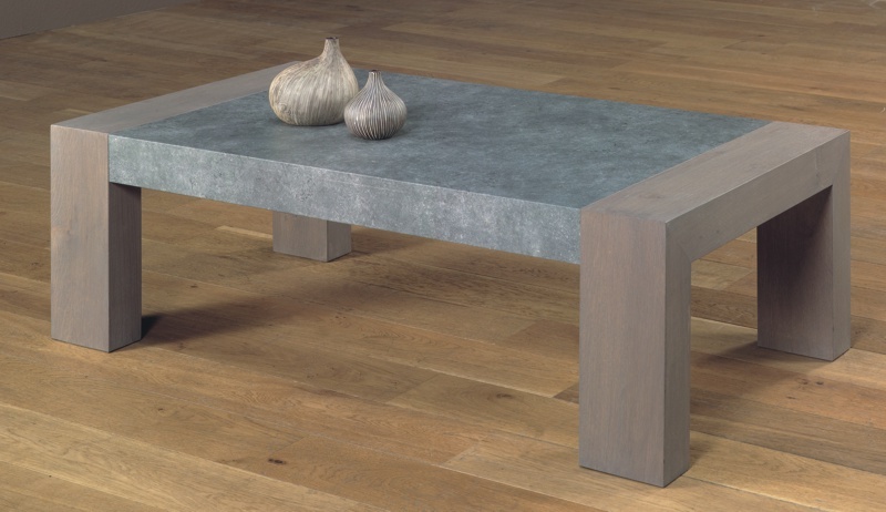 Table basse rectangulaire contemporaine coloris Dark Grey Vincente