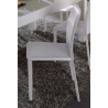 Chaise de salle à manger contemporaine (lot de 4) coloris blanc Maroussia