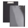 Porte-bloc A4 noir platifié avec pochette transparent (12 pièces)
