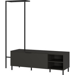 Meuble d'entrée style industriel graphite Eden