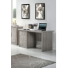 Bureau contemporain 3 tiroirs chêne gris Kyliane