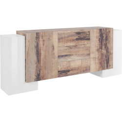 Buffet/bahut 4 portes/3 tiroirs moderne 210 cm Gisela