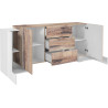 Buffet/bahut 4 portes/3 tiroirs moderne 210 cm Gisela