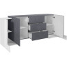 Buffet/bahut 4 portes/3 tiroirs moderne 210 cm Gisela