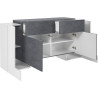 Buffet/bahut 4 portes/2 tiroirs moderne 170 cm Gisela