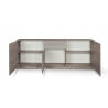 Buffet/bahut contemporain 3 portes/1 tiroir chêne gris Nero