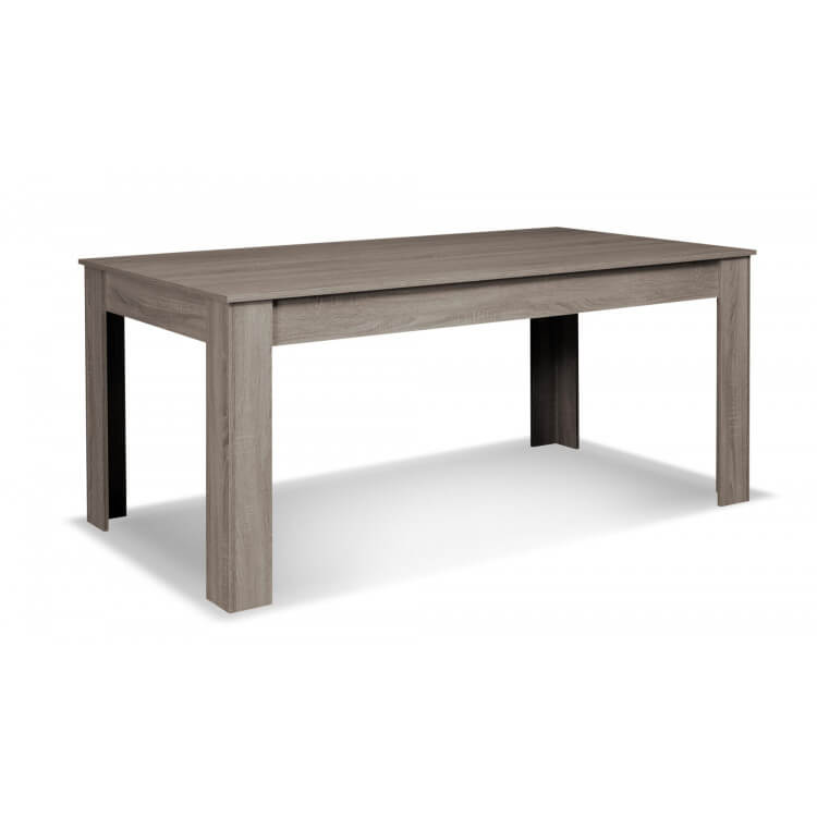 Table de salle à manger rectangulaire contemporaine chêne gris Nero