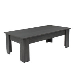 Table basse contemporaine rectangulaire chêne anthracite Belagio