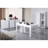 Buffet/bahut design 2 portes/3 tiroirs blanc laqué Camilla