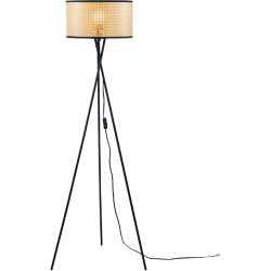 Lampadaire design en cannage pour salon 140 cm Elata