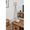 Lampadaire design en rotin naturel pour salon 155 cm Saphir