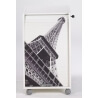Caisson de bureau à rideau design blanc Tour Eiffel