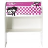 Bureau informatique à rideau design blanc Girly