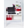 Bureau informatique à rideau design blanc Girly