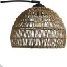 Lampadaire design aspect rotin pour salon 170 cm Rosolite