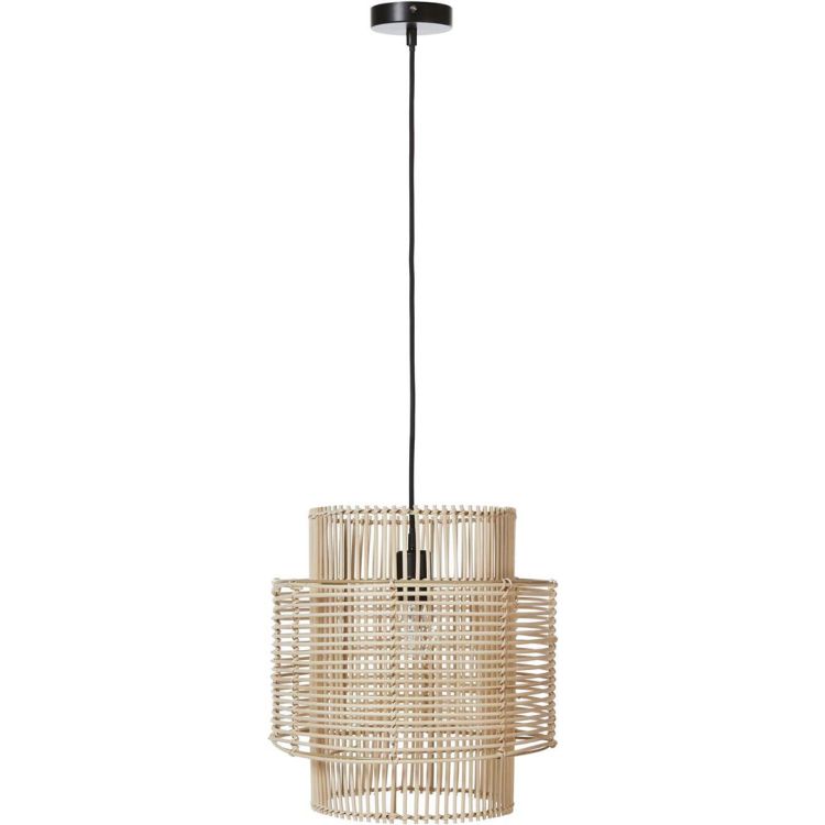 Suspension design en rotin naturel pour salon 35 cm Grenat