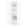 Armoire adulte moderne 63 cm blanc laqué brillant Arcadi