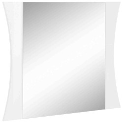 Miroir rectangulaire moderne 71 cm blanc laqué brillant Arcadi