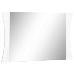 Miroir rectangulaire moderne 110 cm blanc laqué brillant Arcadi