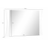 Miroir rectangulaire moderne 110 cm blanc laqué brillant Arcadi