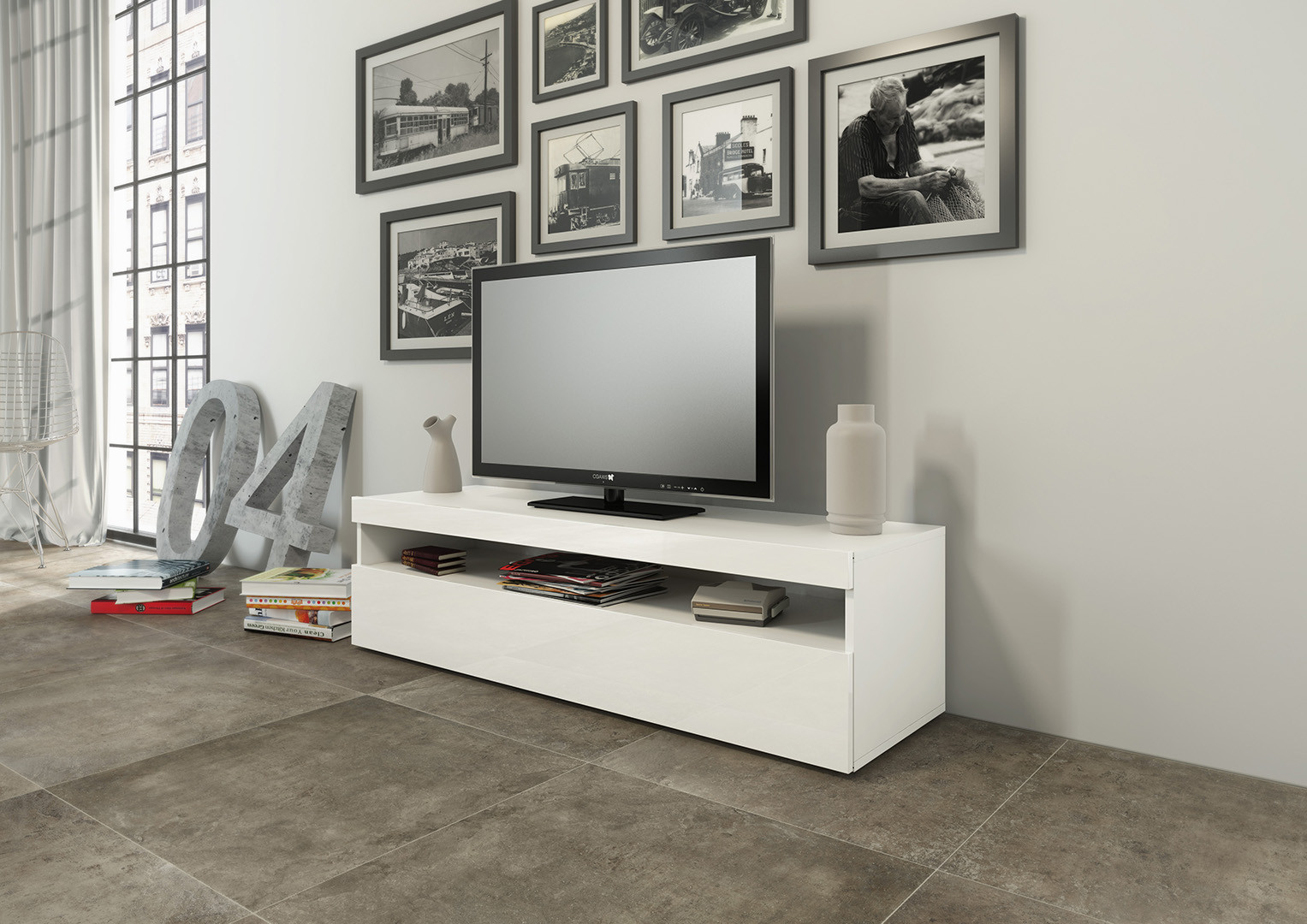 Meuble TV moderne 130 cm Benedict