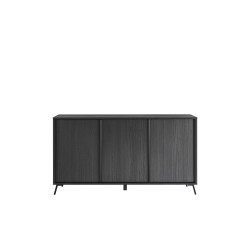 Buffet/bahut contemporain 156 cm chêne noir Celiane