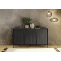 Buffet/bahut contemporain 156 cm chêne noir Celiane