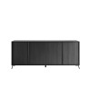 Buffet/bahut 4 portes contemporain 205 cm chêne noir Celiane