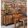 Buffet/bahut industriel 200 cm en bois de manguier massif Panama