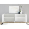 Buffet/bahut 4 portes moderne 205 cm blanc laqué Enzio